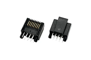Modular Plug 8P8C 8 Pin PCB RJ45 Connector Black Male/Female Audio Video Ethernet Molex China