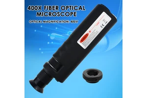 FTTMAX Fiber Optic Inspection Microscope 400x LED Illumination Handheld Anti-Slip Rubber SC Connector FTTX Use 1 Year Warranty