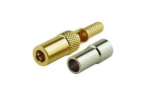 Industrial Brass RF Coaxial Connector Plug PCB Mount SSMB Connector