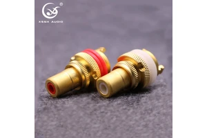 YIVO XSSH Audio Video Speaker Jack Plug 8mm Female RCA Socket Connectors Gold Plated Wire Terminal Binding Post