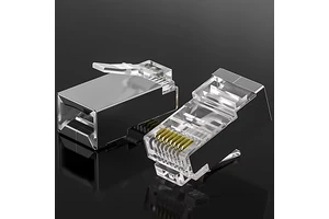1set =100pcs Shielded RJ45 Modular Plugs for Solid Stranded FTP/STP Ethernet Cable Cat5 Pass Connector PC+Pure Copper for 94V-0