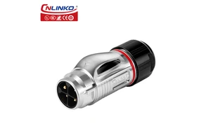 CNLINKO BD20 4 Pin IP68 Waterproof Solder Copper Connector Plug Socket Power Connector