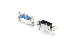 D-SUB 9P Male Vertical for PCB Post-riveted 6.0 Copper Column,D-SUB 9P Male V/T,DB 9P Male 180 Degree for PCB