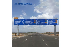 Highway Gantry Structural Steel Custom Size Roadway Sign Mounting Frame Cross-Border Road Construction Export Road Gantry