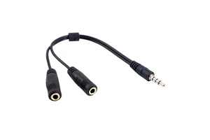 3.5mm Stereo TRRS Audio To Earphone Headset + Microphone Adapter Cable