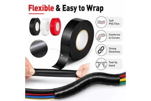 Custom PVC Electrical Insulation Tape Roll Waterproof Flame Retardant for Wire and Cable