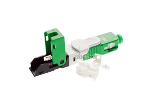 Reusable Fiber Optic Mechanical Connector Green SC/APC Conector Rapido De Fibra