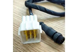 Customjst 3pin Waterproof IP66 Rated PTFE Aluminum Conductor Motorcycle Use Adapter Connector Wiring Harness Cable Assembly