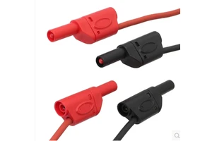 Special High Voltage Test Line 4mm Banana Plug Socket Terminal Stacked Connection Voltage Current Tests Banana Tip Connectors