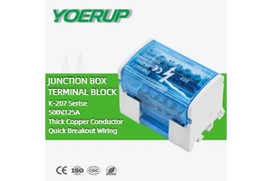 K Series 207 Unipolar Parting Block 125A 500V Wire Connectors Brass Terminal Blocks Din Rail Power Distribution Box Junction Box