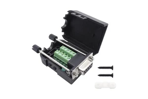 Wholesale DB9 D-SUB Connector 9pin Female Screw Type Housing PCB Adapter Black Brass Nickel Plated 16-30 AWG 5A Computace