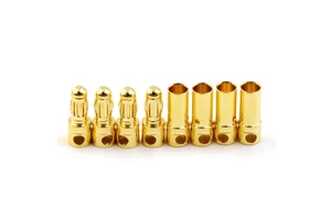 3.5mm Gold Plated Banana Plug 35A High Current Lantern Type Male Female Connector for RC Brushless Motor & ESC Connection GC3510