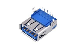 Female USB 3.0 A-Type 9-Pin DIP Socket Connector with Copper Alloy Terminals 1.8A Max Current