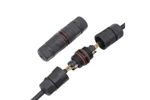 AOAHU Screw Lug 2Pin Cable Connector 20A Circular Plastic IP Connector LED Lighting IP68 Waterproof Plug For Outdoor Indoor