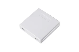 Fire Retardant 2 Port Fiber Optic Terminal High Quality ABS White LC Connector FTTD Wireless Lan Desktop Box