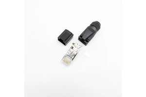 Industrial RJ45 Connector Metal Plastic CAT5E CAT6A Ethernet Profinet EtherCAT Plug Straight Angled RJ45 Industrial Connector