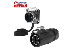 Cnlinko Manufacturer IP68 LP 20 2 Pin Plastic and Metal Aviation Connectors Male Female Wiring Screw Waterproof Cable Connectors