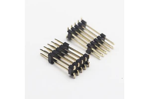 High Quality Connector Pcb Board 2.54mm 2*15p 2*20p 2*30p 2~60pins 2 Row Double Plastic Straight Curved Pin Header Connector