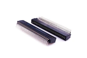 Card Edge Connector Slot 2.54 mm Pitch 64 Pin 2x32 Position PCB Gold Finger Board Socket Through Holes Dual Row Right Angle