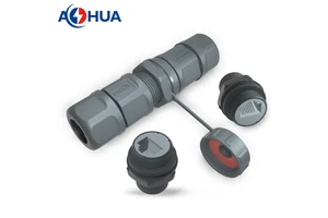 Easy-to-install 8-pin 24awg RJ45 Straight-through Ethernet Connector