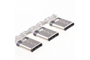 USB 3.1 Type-C Connector 24 Pin Male Receptacle Straddle Mount USB 3.1 Version USB - C Vertical Through Holes PCB Superspeed+