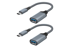 Nylon Braided Type-C OTG Cable Adapter USB C Male to USB A 3.0 Female Connector