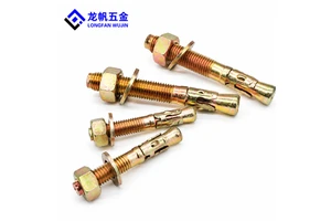 Car Repair Gecko-Type Expansion Bolts Pull-Apart M8-M24 Carbon Steel Diy Grade Atypical Head Color Zinc Finish 2 Nuts/Bundle UNC