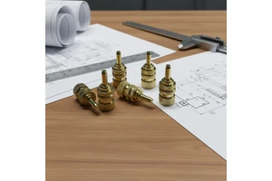 High Quality Right Angle 4mm Banana Connector Y Spade Speaker with Brass Contact CNC Machining Laser Machining
