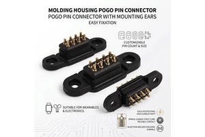 Magnetic Connector Pogo Pin Connectors 2x4pin Charging Socket Dip Type Spring Pogo Pin Connector