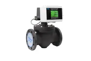 OEM HRIC-40 Flow Control Valve Flow Meter Integrated LCD Digital Real-Time Gas Flow Monitoring Regulation Aluminum Flange DN40