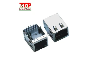 Two USB Ports Shielded RJ45 Connector with Transformer and LED Ethernet Connectors Product