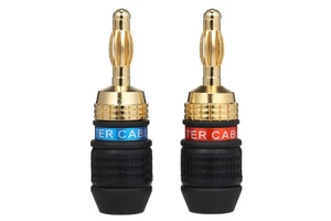 Banana Plug Red & Black Connector Speaker Corrosion-Resistant Banana Connector Left and Right Channels