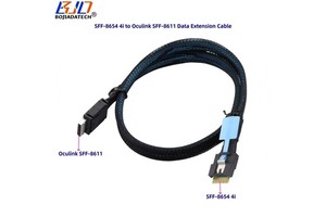 Factory New Arrival PCI-E 4.0 Slimline SFF-8654 4i to Oculink SFF-8611 Server Data Extension Cable 0.5M 1M for HDD SSD