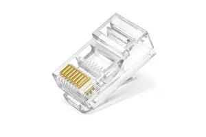 Cat5 Connectors RJ45 Crimp Modular Plugs Ethernet Cable End Plug LAN Netowork Connector 8P8C UTP Gold Plated