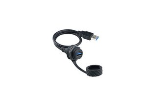M20 M25 Bayonet Screw USB 3.0 Type c Micro-USB Panel Mount IP68 Waterproof USB Connector Cable