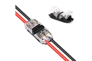 Quick Splice 2 Pin 2 Way Flat Shape Terminals 18/20/22 AWG Low Voltage Copper Contact PC Housing Wire Connector
