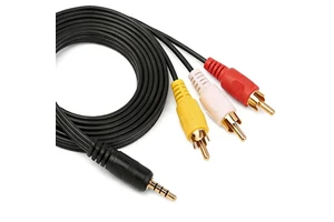 High Quality Male to 3 RCA Male Stereo Audio Video AV Composite Cable for Speaker Laptop DVD TV Cable Assembly