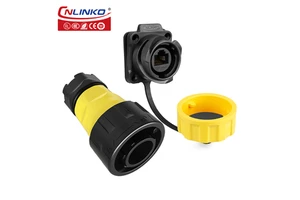 Factory Price Cnlinko Waterproof Male Female Ethernet Connector Lan RJ45 Ethernet Connector