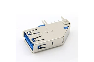 USB 3.0 Type a Female Connector Right Angle DIP 9Pin Side Entry PCB Mount with Blue Plastic