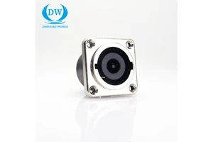 8 Pins Copper Contact IP65 Rated Speakon Female Chassis Mounted Socket Panel Microphone Connector