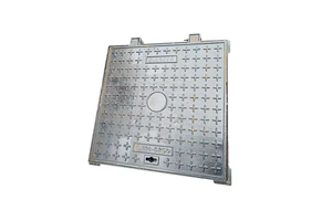 EN124 D400 Ductile Iron Manhole Cover - 600x600mm Square Cast Iron Gully Grating & Frame for Municipal Road Infrastructure
