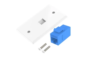 US Standard Cat6 Keystone Jack Port Face Plate RJ45 Coupler Ethernet Network Wall Mount Outlet Socket Connector Accessories