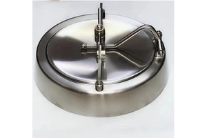 Sanitary Stainless Steel Oval Inward Manway with Bevel Edge Manhole Cover for Beer Tanks