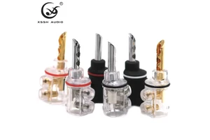 Banana Jack YIVO XSSH Audio OEM ODM Tellurium Copper Plating Rhodium or Gold Male Banana Plug Connector for 8mm Speaker Cable