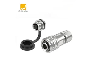 SF8 Quick-Insertion Copper Metal Aviation IP67 Waterproof Cable Connector 2/3/4/6/8Pin Power Soldering Docking Panel Mount
