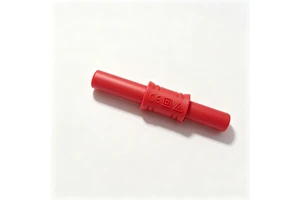 Red 4mm Female-to-Female Banana Plug Adapter Short Circuit Coupler Nickel-Plated with PVC Insulation for Multimeter Test Leads