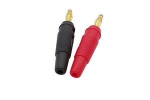 4MM Banana Plug Connectors Gold Plated Brass Pin Audio Video Adapter Connector Adapter with Plastic Shell