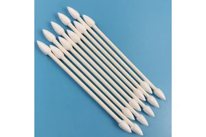 CA-003 Biodegradable Paper Stick 4.7mm Double Pointed Qtips Cleanroom ESD Cotton Bud Swab for Industrial Cleaning