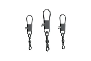 Palmer 20pcs/bag Ball Bearing Swivels Fishing Barrel Swivel with Safety Snap Connector Fishing Accessories 2# 4# 6# 8# 10#
