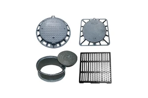 China Supply High Quality EN124 B125 D400 Ductile Cast Iron Square and Round Manhole Cover and Drain Grating